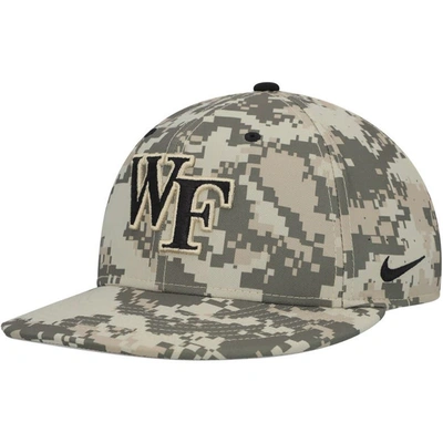 Nike Camo Wake Forest Demon Deacons Aero True Baseball Performance Fitted Hat