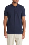 Hugo Boss Pallas Cotton Polo In Dark Blue