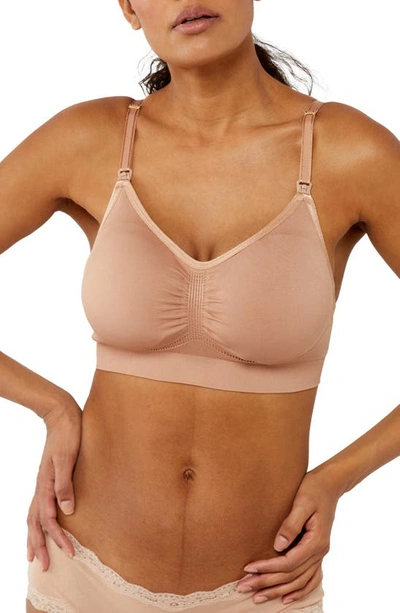 A Pea In The Pod Clip Down Maternity/nursing Bra In Pink Blush