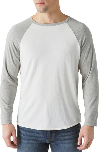 Lucky Brand Eco Jersey Baseball T-shirt In Grey Multi