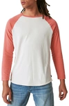 Lucky Brand Eco Jersey Baseball T-shirt In Red Multi