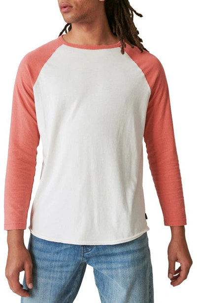 Lucky Brand Eco Jersey Baseball T-shirt In Red Multi