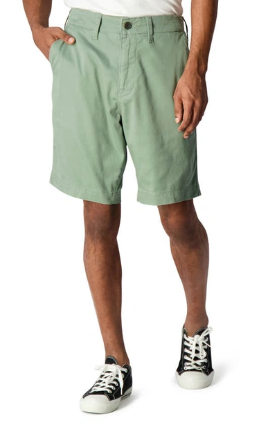 Lucky Brand Stretch Twill Flat Front Shorts In Sea Spray