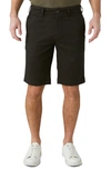 Lucky Brand Stretch Twill Flat Front Shorts In Jet Black