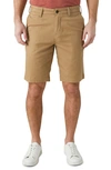 Lucky Brand Stretch Twill Flat Front Shorts In Kelp
