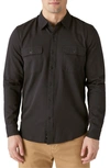 Lucky Brand Lived-in Solid Button-up Shirt In Phantom