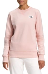 The North Face Heritage Patch Crewneck Sweatshirt In Pink Moss