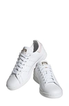 Adidas Originals Primegreen Stan Smith Sneaker In White/ Pink/ Goldmet.