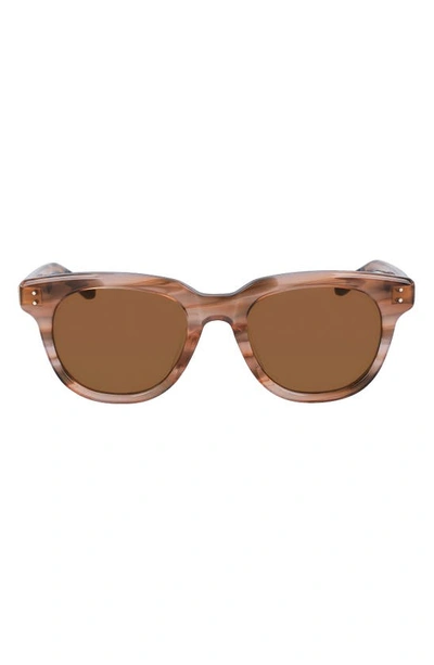 Shinola Monster 51mm Round Sunglasses In Pink/brown Solid