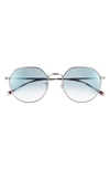 Ray Ban Jack 55mm Irregular Sunglasses In Silver