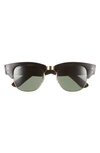 Ray Ban Mega Clubmaster 53mm Square Sunglasses In Black