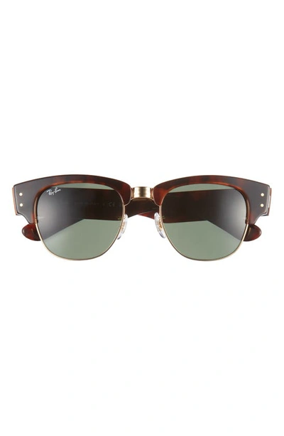 Ray Ban Mega Clubmaster 53mm Square Sunglasses In Brown