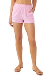 O'neill Carlie Cotton Double Gauze Shorts In Pink