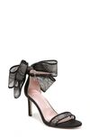Naturalizer Pnina Tornai For  Amour Ankle Strap Sandal In Black Lace,satin