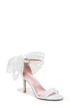 Naturalizer Pnina Tornai For  Amour Ankle Strap Sandal In White Lace,satin