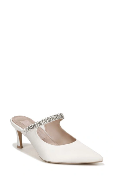 Naturalizer Pnina Tornai For  Liefde Pointed Toe Mule In White Satin