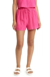 Bp. Textured Smocked Drawstring Shorts In Pink Magenta