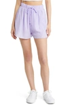 Bp. Textured Smocked Drawstring Shorts In Purple Spray