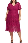 Estelle Lucca Lace Cocktail Dress In Pink