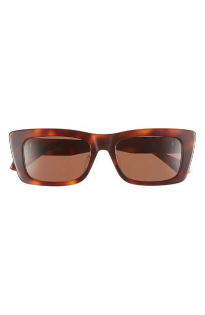 Mohala Eyewear Kea Special Fit Low 53mm Polarized Square Sunglasses In Tiger Eye Tortoise
