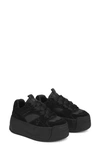 Naked Wolfe Snatch Platform Sneaker In Double Black