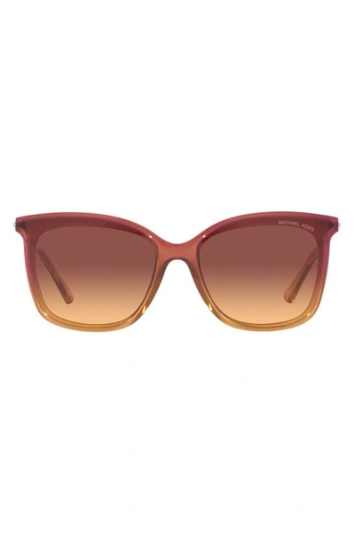 Michael Kors 61mm Gradient Square Sunglasses In Amber