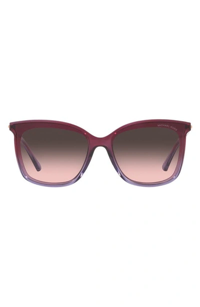 Michael Kors 61mm Gradient Square Sunglasses In Purple