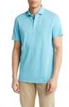 Stone Rose Men's Cotton-blend Piqué Polo Shirt In Turquoise