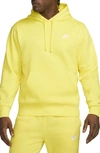 Nike Sportswear Club Hoodie In Yellow Strike/ White