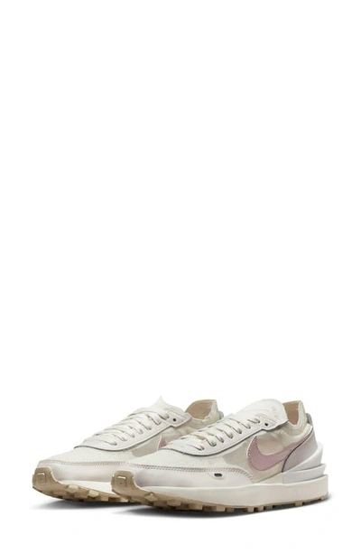Nike Waffle One Sneaker In Sail/ Pink Oxford/ Phantom