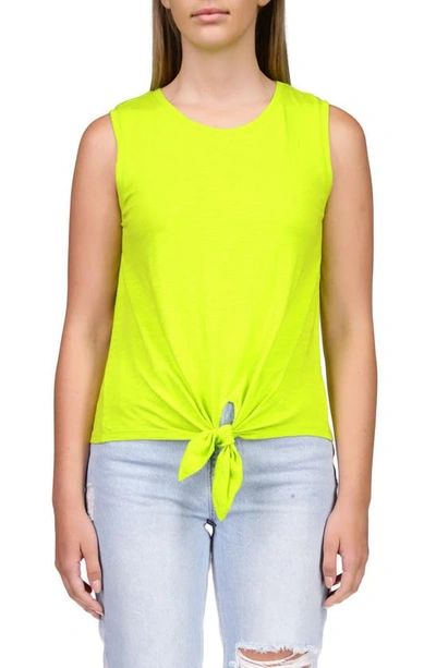 Sanctuary Good Days Tie Hem Tank In Green Ener