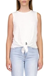Sanctuary Good Days Tie Hem Tank In White