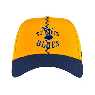 Adidas Originals Adidas  Yellow St. Louis Blues Reverse Retro 2.0 Flex Fitted Hat