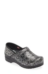 Sanita Rumney Floral Clog In Black/ Silver