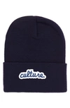 A Life Well Dressed Culture Statement Beanie In Navy