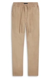 Bugatchi Linen Drawstring Pants In Cobblestone
