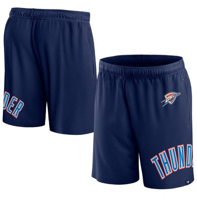 Fanatics Branded Navy Oklahoma City Thunder Free Throw Mesh Shorts