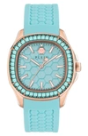 Philipp Plein Women's Spectre Lady Turquoise Silicone Strap Watch 38mm In Multi