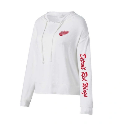 Concepts Sport Cream Detroit Red Wings Accord Hacci Long Sleeve Hoodie T-shirt In White
