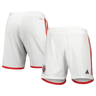 Adidas Originals Adidas White New England Revolution 2023 Away Aeroready Authentic Shorts