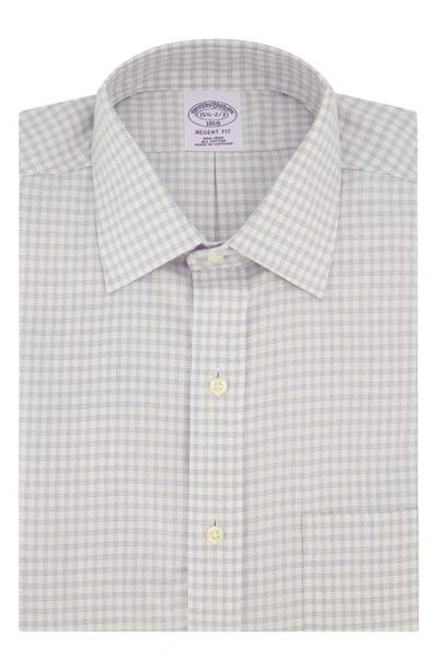 Brooks Brothers Non-iron Regent Fit Dobby Dress Shirt In Chkwhtlavender