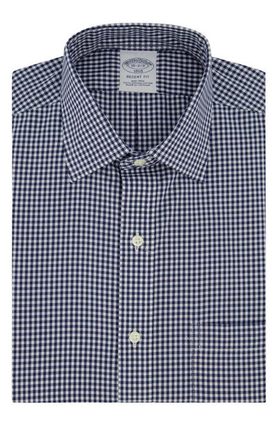 Brooks Brothers Non-iron Regent Fit Dobby Dress Shirt In Gingnavy