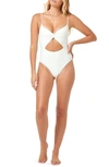 L*space Kyslee Twisted Cutout One-piece Swimsuit In White