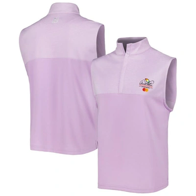 Footjoy Purple Arnold Palmer Invitational Heather Yoke Half-zip Vest