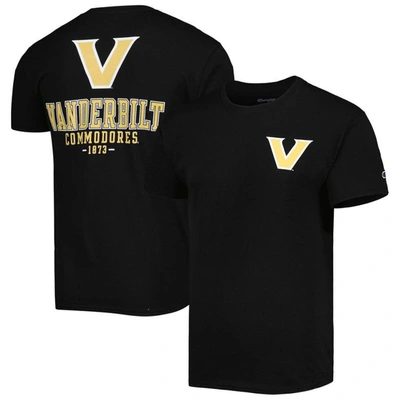 Champion Black Vanderbilt Commodores Team Stack 2-hit T-shirt