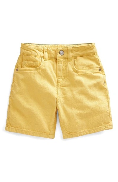 Mini Boden Kids' Relaxed Denim Shorts Yellow Boys Boden