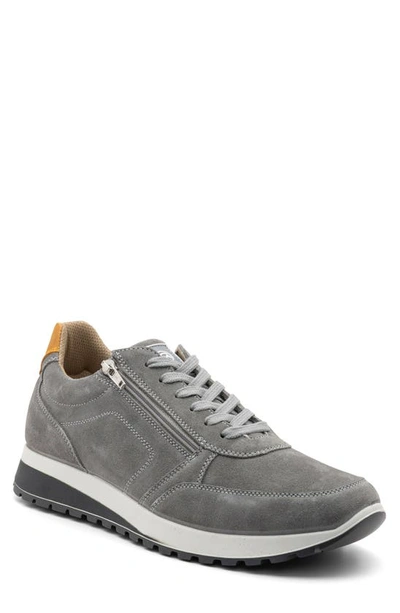 Ara Murray Zip Trainer In Grey Suede