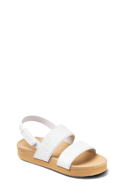 Reef Kids' Water Vista Slingback Sandal In White/ Tan