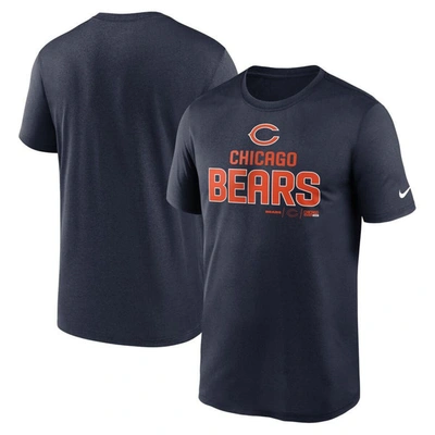 Nike Navy Chicago Bears Legend Community Performance T-shirt
