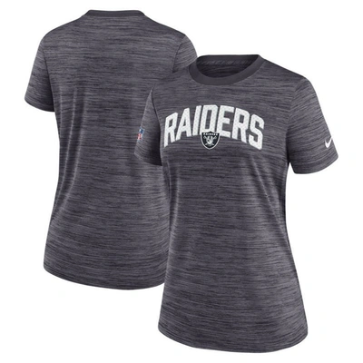 Nike Black Las Vegas Raiders Sideline Velocity Lockup Performance T-shirt
